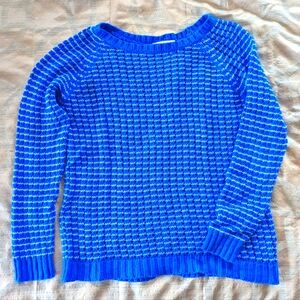 Olive & Oak royal blue and white sweater, size L